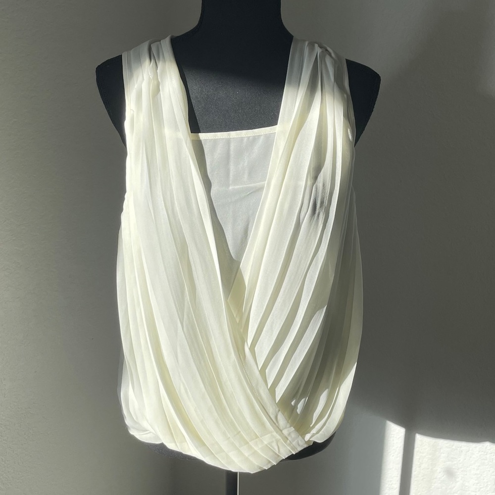 Forever21 cream criss cross top